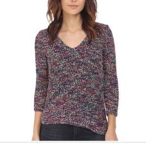 Nic & Zoe Multicolor Knit Sweater Small